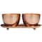 Jasmine Scented Candles in Hammered Copper Bowls Set